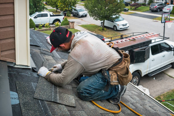 Professional Gutter Repair And Installation technician working in Dade City, FL